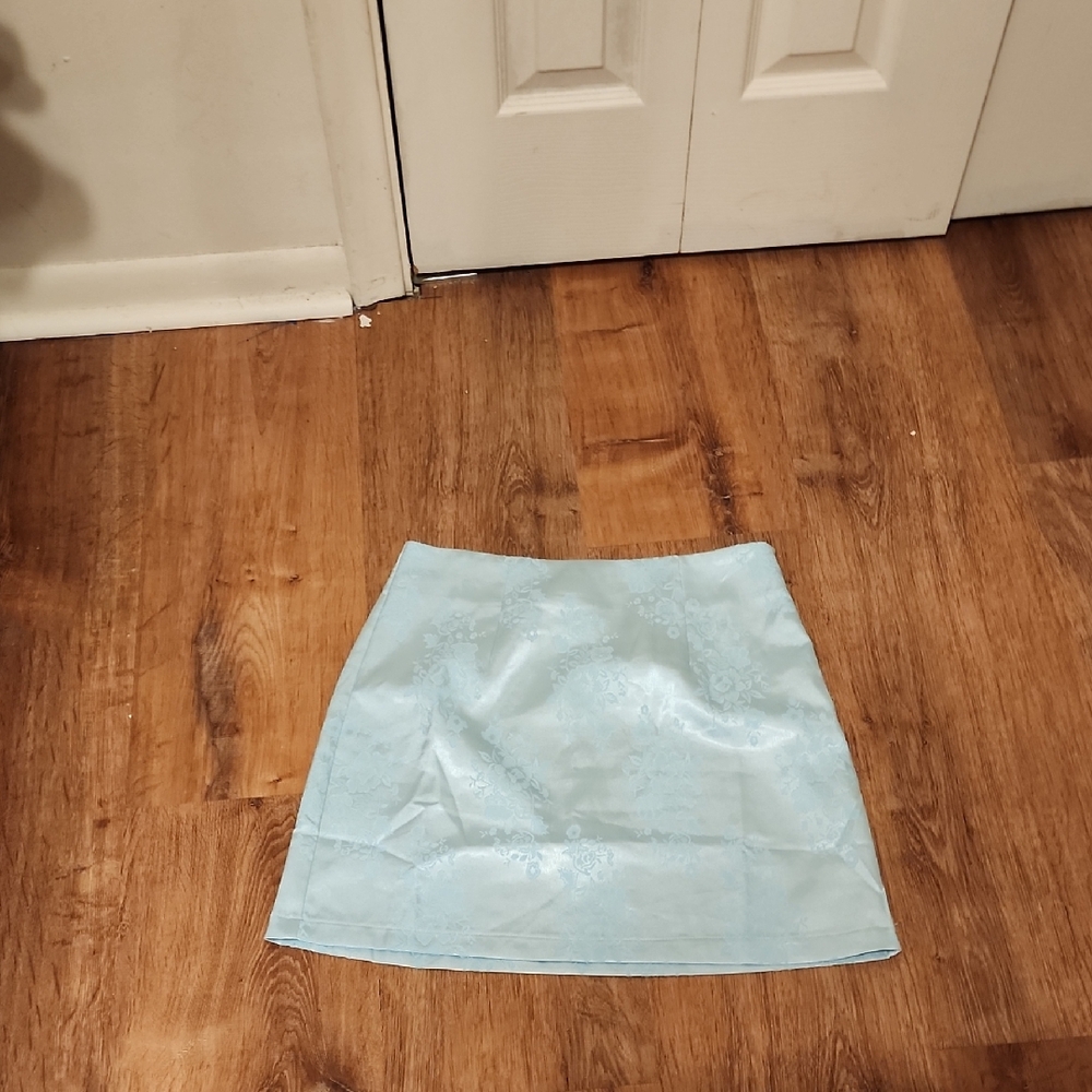 Princess Polly Light Blue Mini Skirt